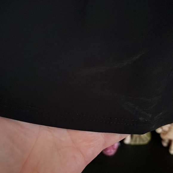 SCARLETT Plus Solid Black Cold Shoulder Short Sleeve Dress Top, Sz 2X, NWT. - Picture 7 of 8